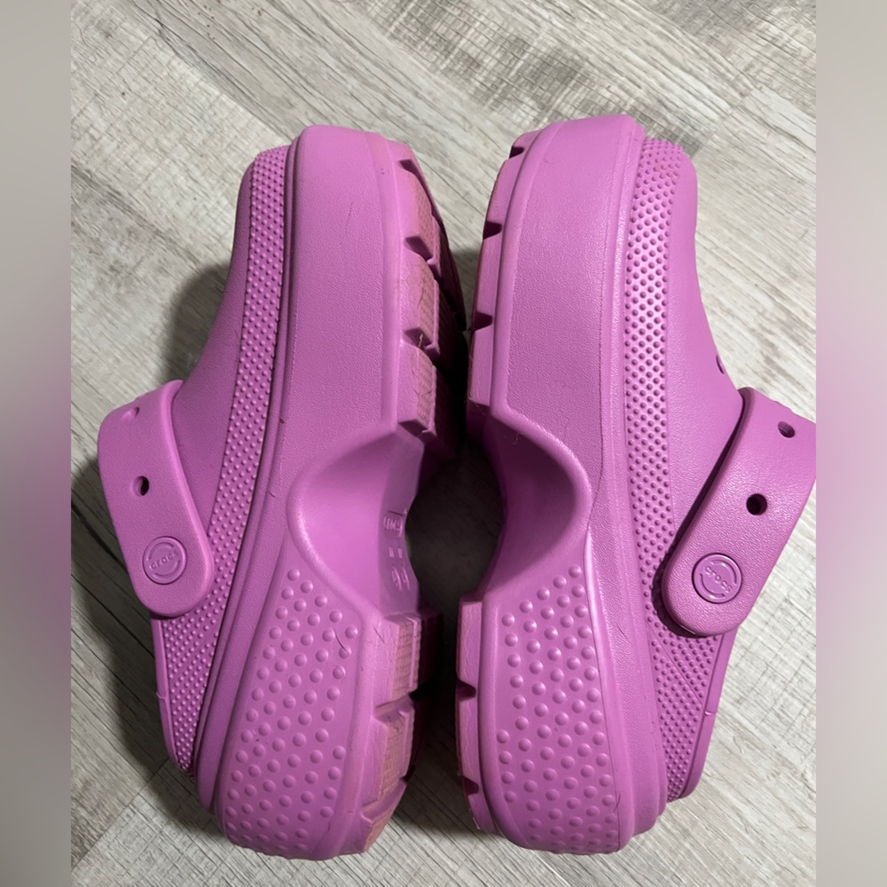 Crocs‎ Womens Stomp Platform Chunky Clog Slip On Shoes Bubble Purple Crush Punk - Picture 6 of 9